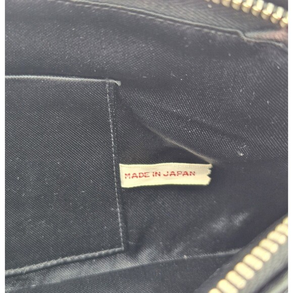 Vintage Black Beaded Clutch Purse Made Japan 8.5x4.25 Evening Zipper Bag - Picture 4 of 6